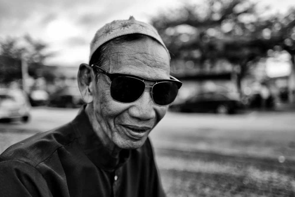 Smiling Elderly Man by Kieron Long — canvas wall art
