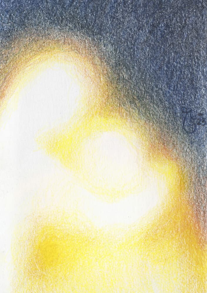 Soft Abstract Embrace by Mirjam Schrei — canvas wall art