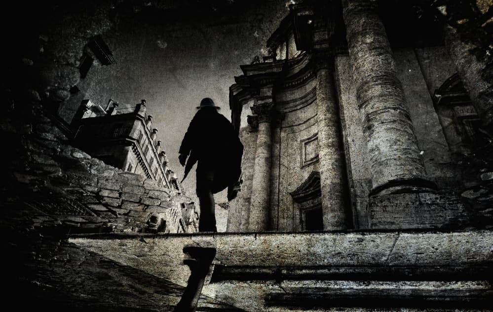 Solitary City Wanderer by Antonio Grambone — canvas wall art