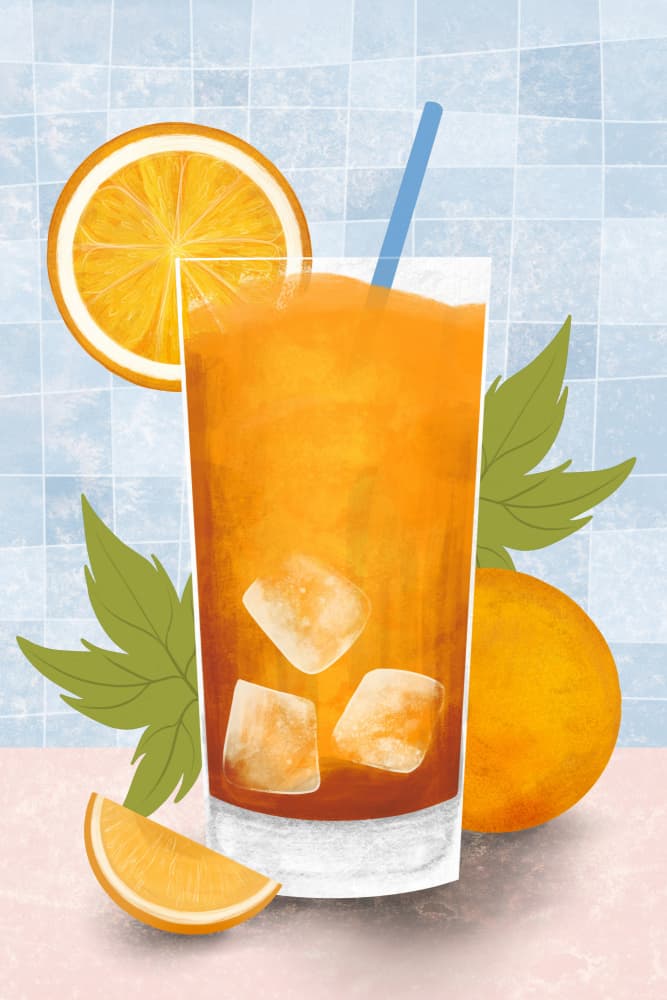 Refreshing Orange Drink by EMELIEmaria — canvas wall art