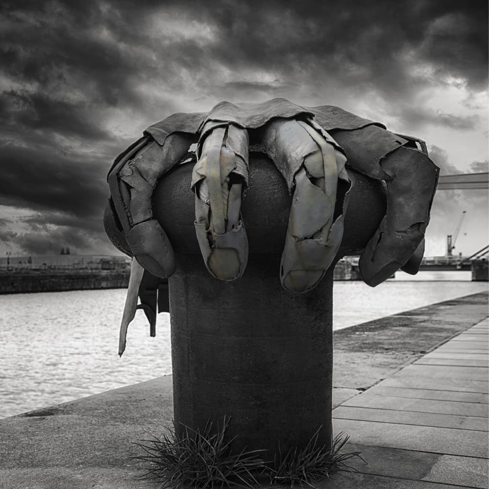 Dark Metal Hand by Roland Weber — canvas wall art