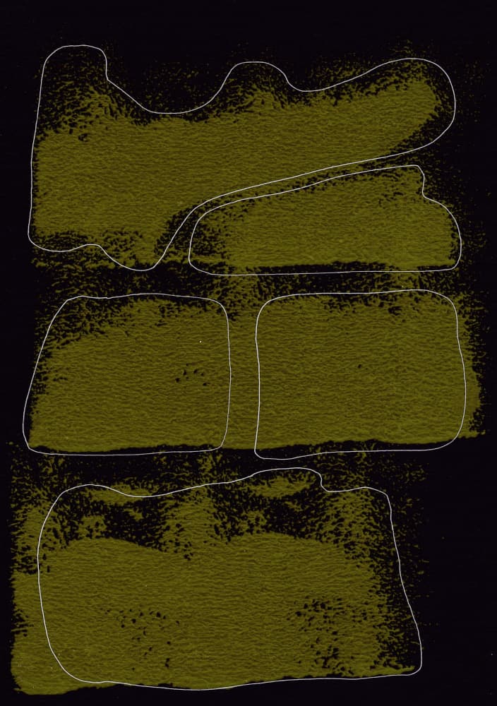 Textured Olive Shapes by Santhosh ch — canvas wall art