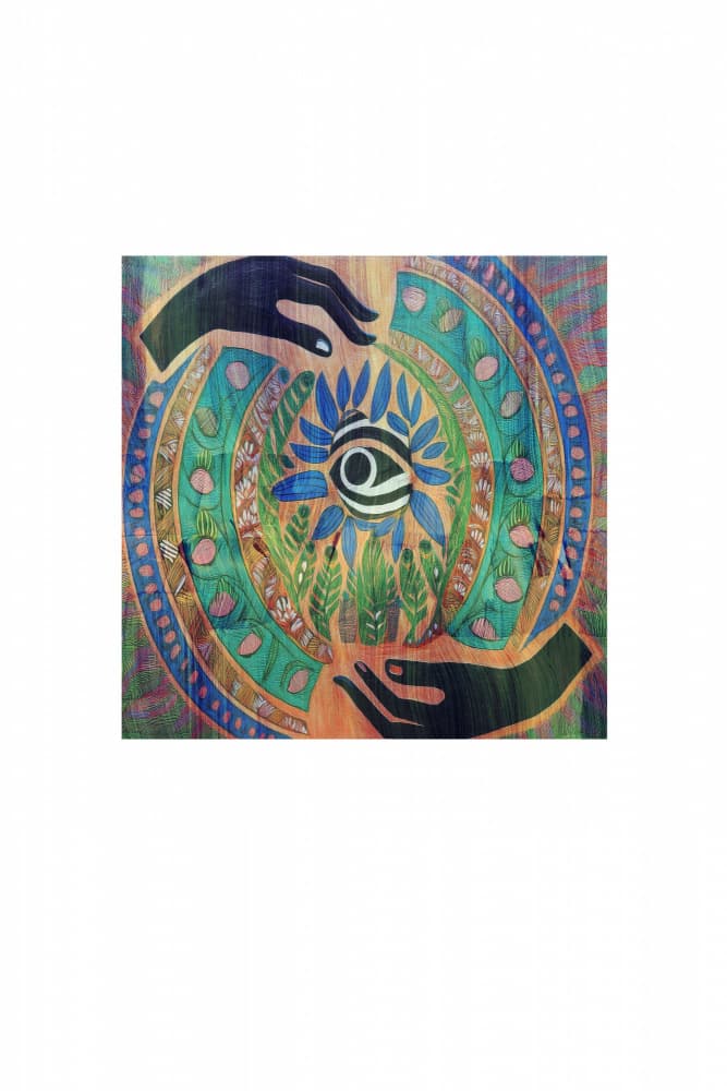 Guiding Hands Sacred Eye by casa cartissi — canvas wall art
