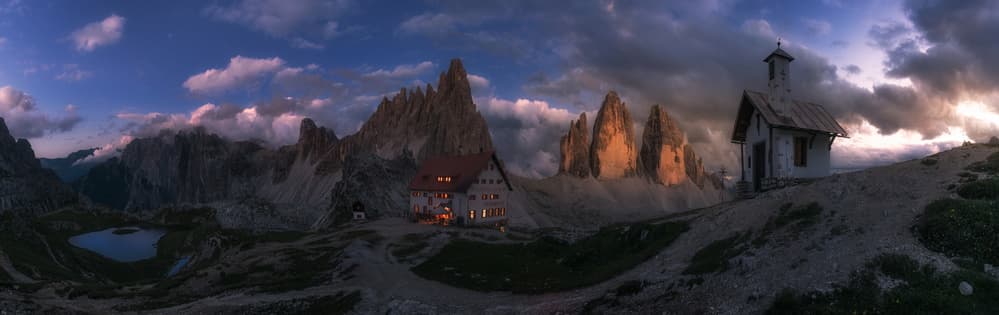 Dolomites Twilight Peaks by David Martin Castan — canvas wall art