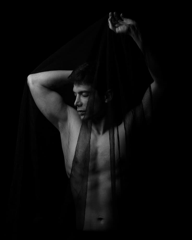Man In Sheer Shadows by Mehdi Mokhtari — canvas wall art