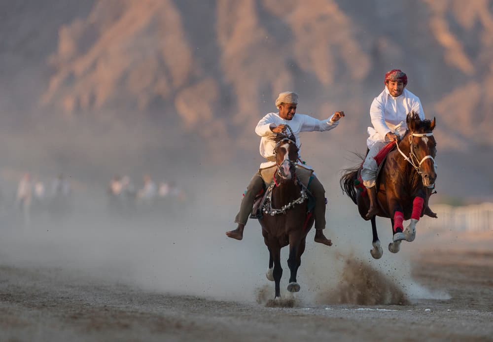 Desert Horse Race by Haitham AL Farsi — canvas wall art