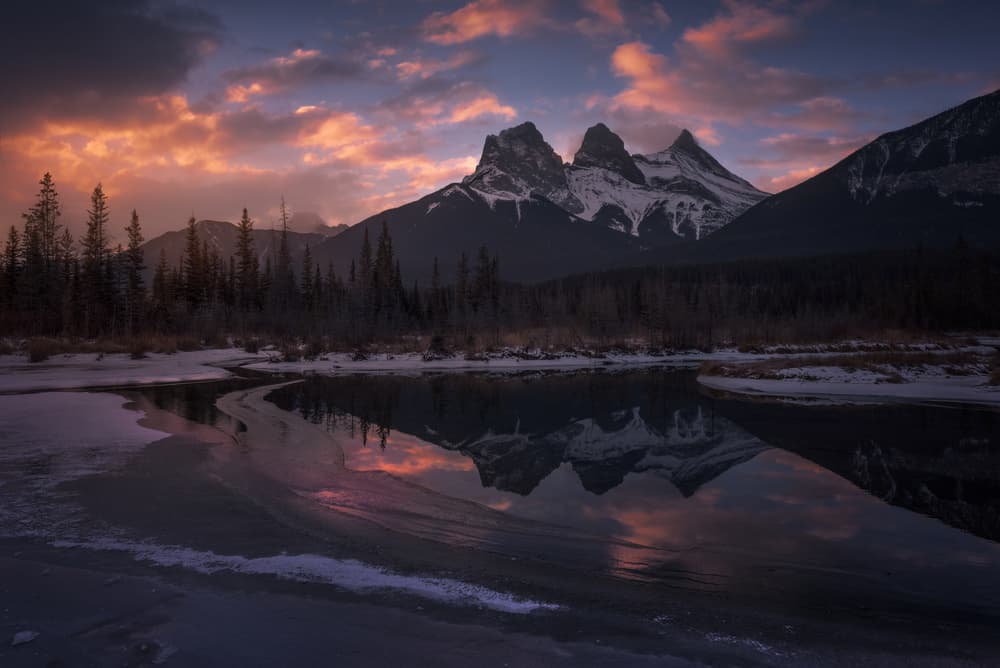 Winter Mountain Reflection by David Martin Castan — canvas wall art