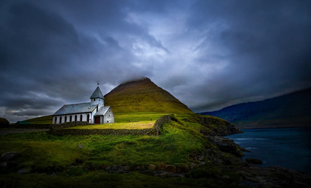 Dramatic Coastal Church by Kenneth-Wei Zeng — canvas wall art