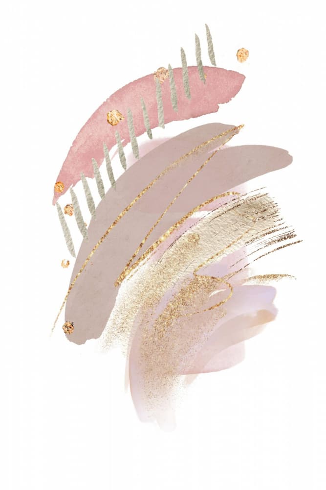 Golden Watercolor Abstract by Sally Ann Moss — canvas wall art