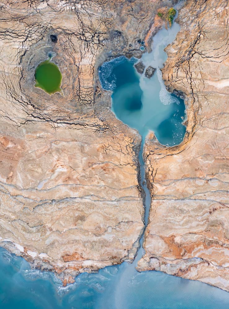 Vibrant Geothermal Landscape by Gilad Topaz — canvas wall art