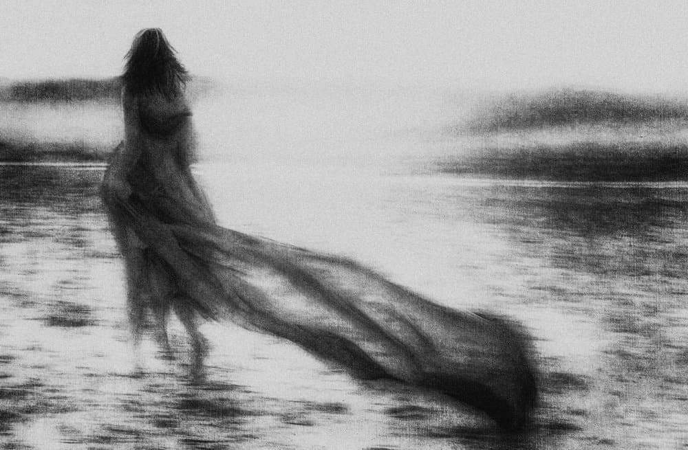 Ethereal Flowing Figure by Charlaine Gerber — canvas wall art
