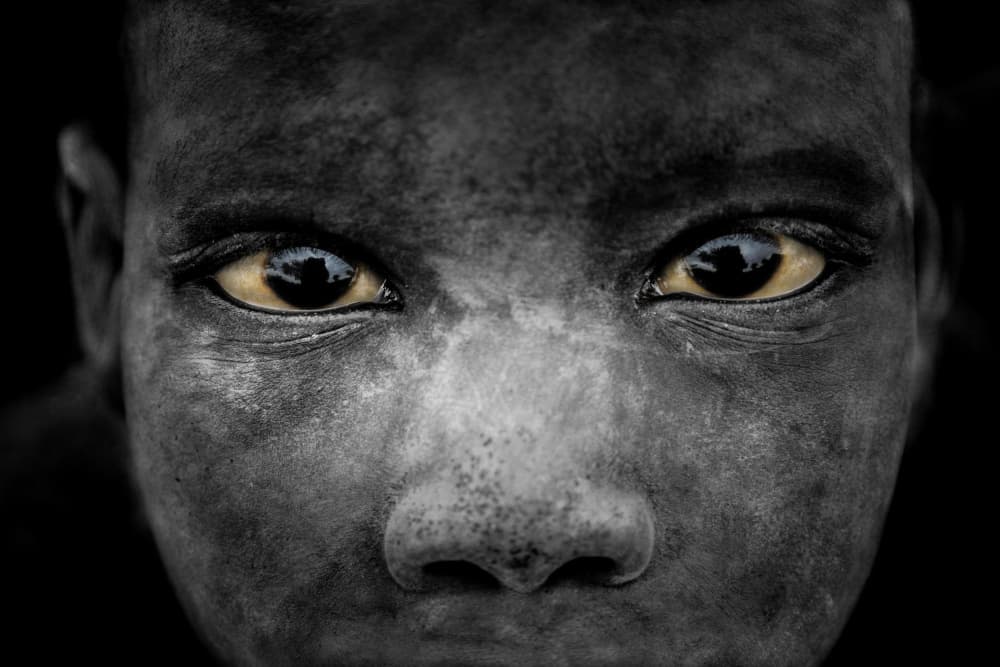Child With Golden Gaze by Svetlin Yosifov — canvas wall art