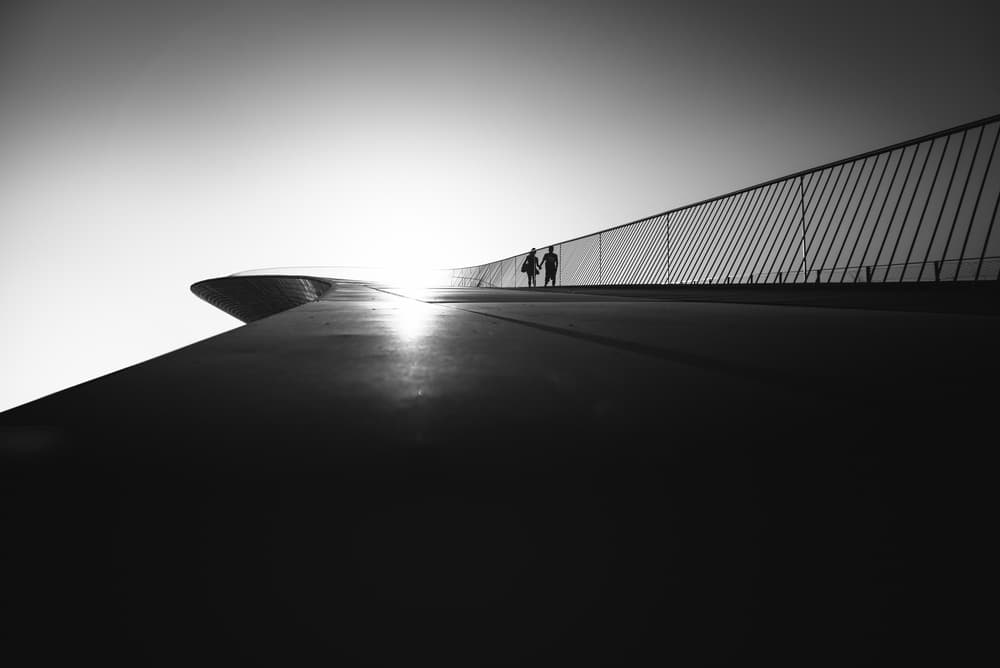 Modern Bridge Stroll by Christophe Staelens — canvas wall art