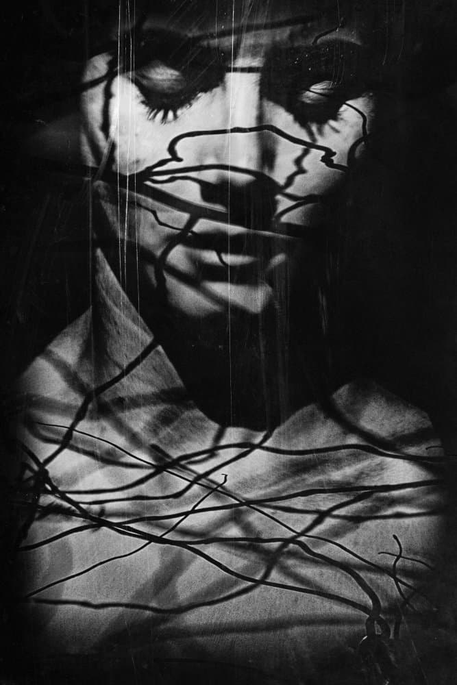 Enigmatic Shadowed Face by Bogdan Bouşcă — canvas wall art