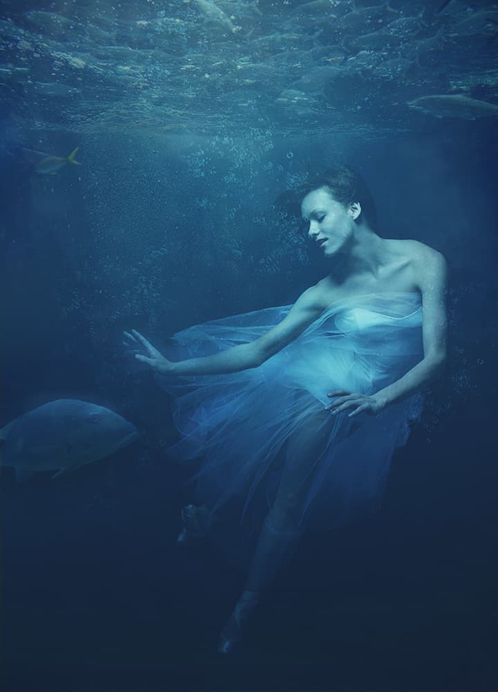 Ethereal Water Embrace by miriana — canvas wall art