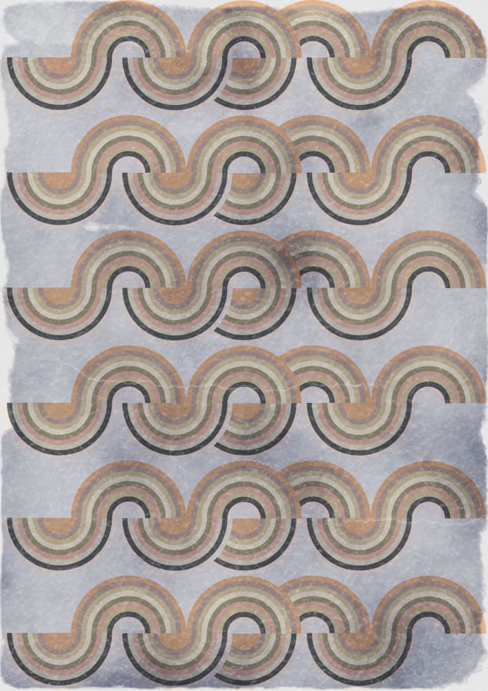 Retro Wavy Pattern by Omar ELMOUDDEN — canvas wall art