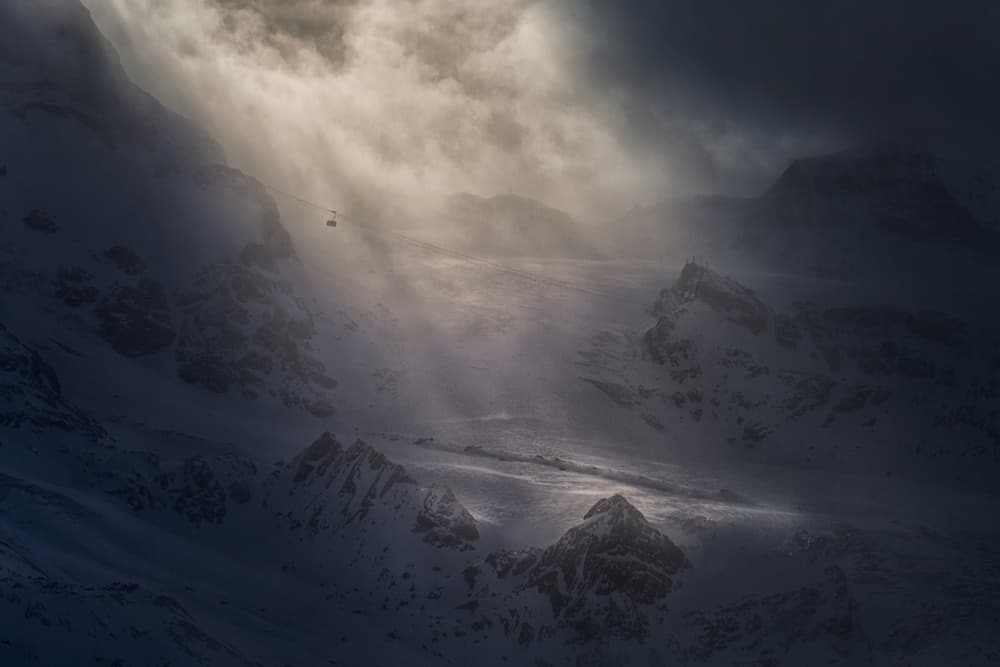 Sunlit Alpine Peaks by Peter Svoboda MQEP — canvas wall art