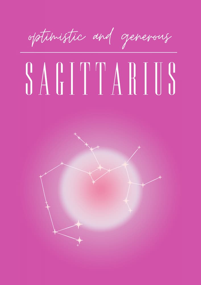 Sagittarius Zodiac Constellation by Amélie — canvas wall art