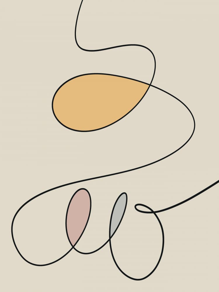 Soft Abstract Lines by Little Dean — canvas wall art