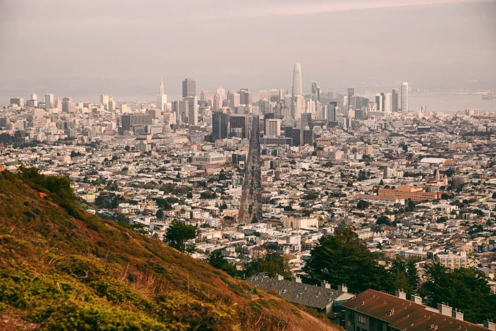 San Francisco Skyline Vista by Del Mundo Imagery — canvas wall art