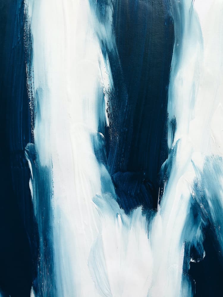 Dynamic Blue Abstract by Ejaaz Haniff — canvas wall art