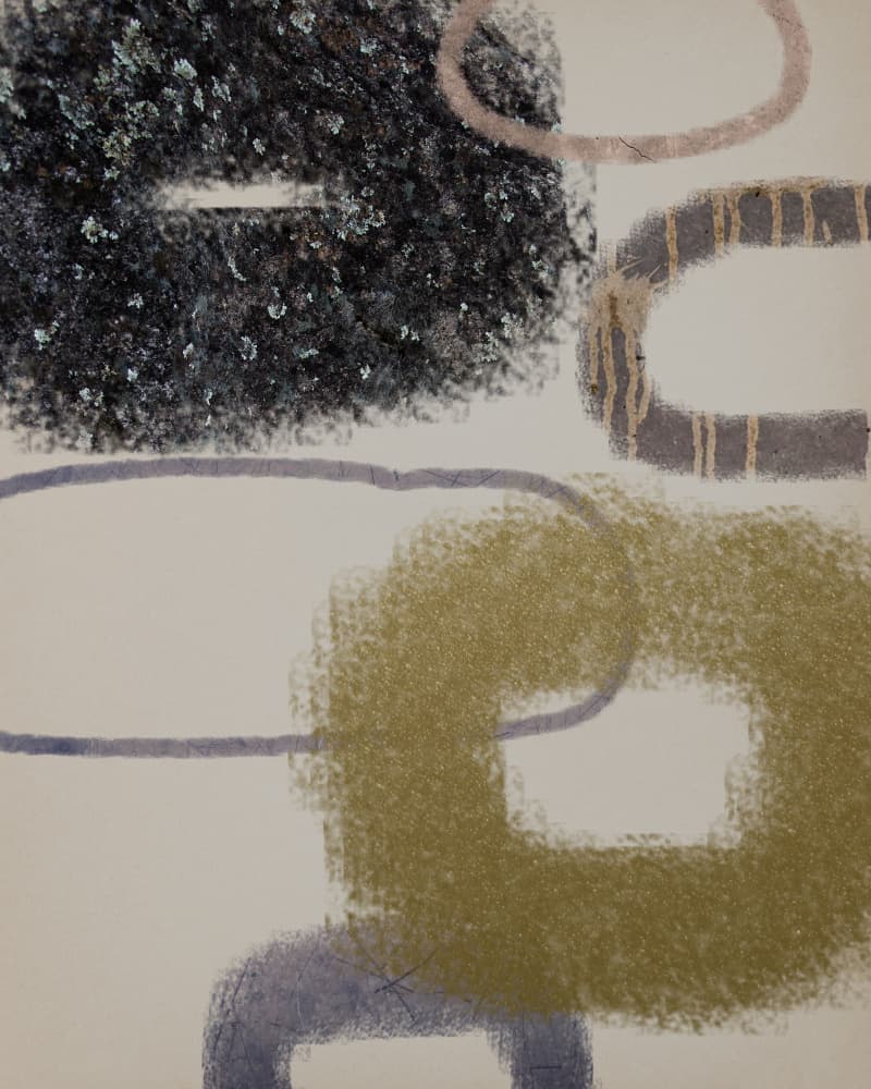 Muted Abstract Shapes by Diana Jahns — canvas wall art