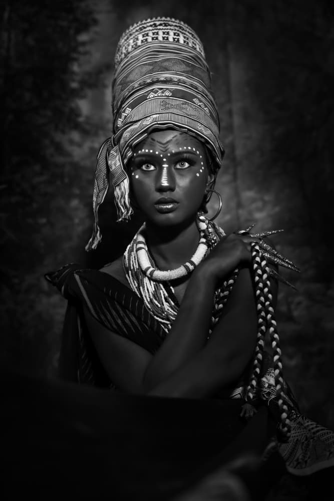 Striking Tribal Portrait by Antonyus Bunjamin (Abe) — canvas wall art