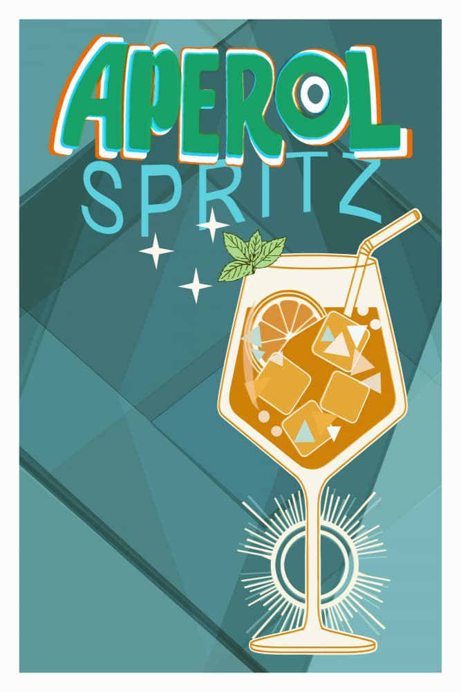 Retro Orange Spritz by casa cartissi — canvas wall art