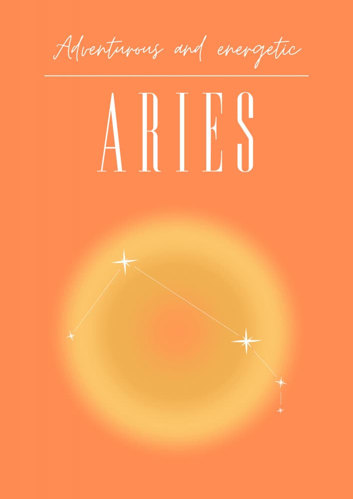 Energetic Aries Zodiac by Amélie — canvas wall art