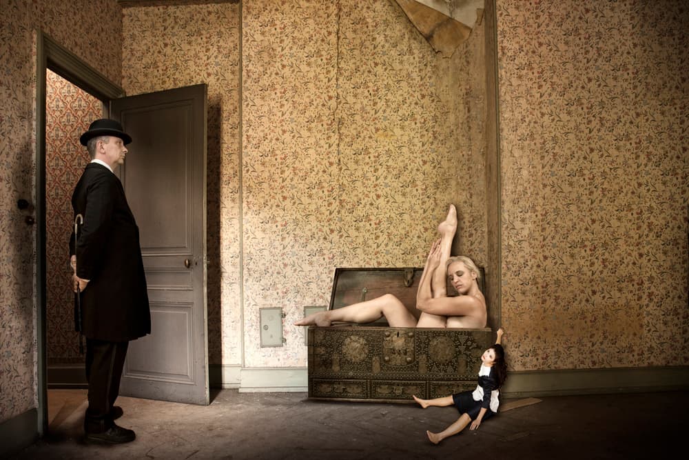 Contortionist in Old Room by Christine von Diepenbroek — canvas wall art