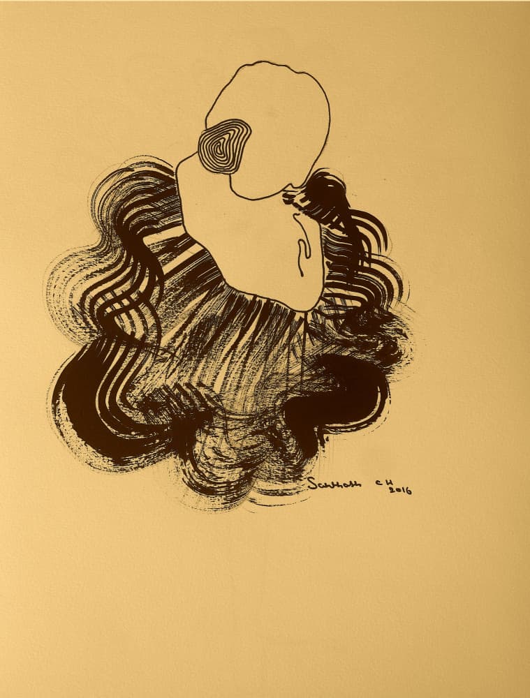 Swirling Abstract Form by Santhosh ch — canvas wall art