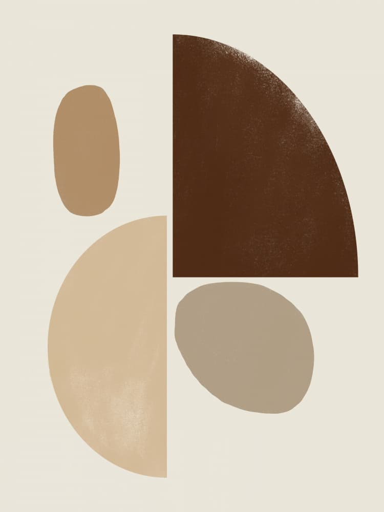 Earthy Abstract Shapes by Little Dean — canvas wall art