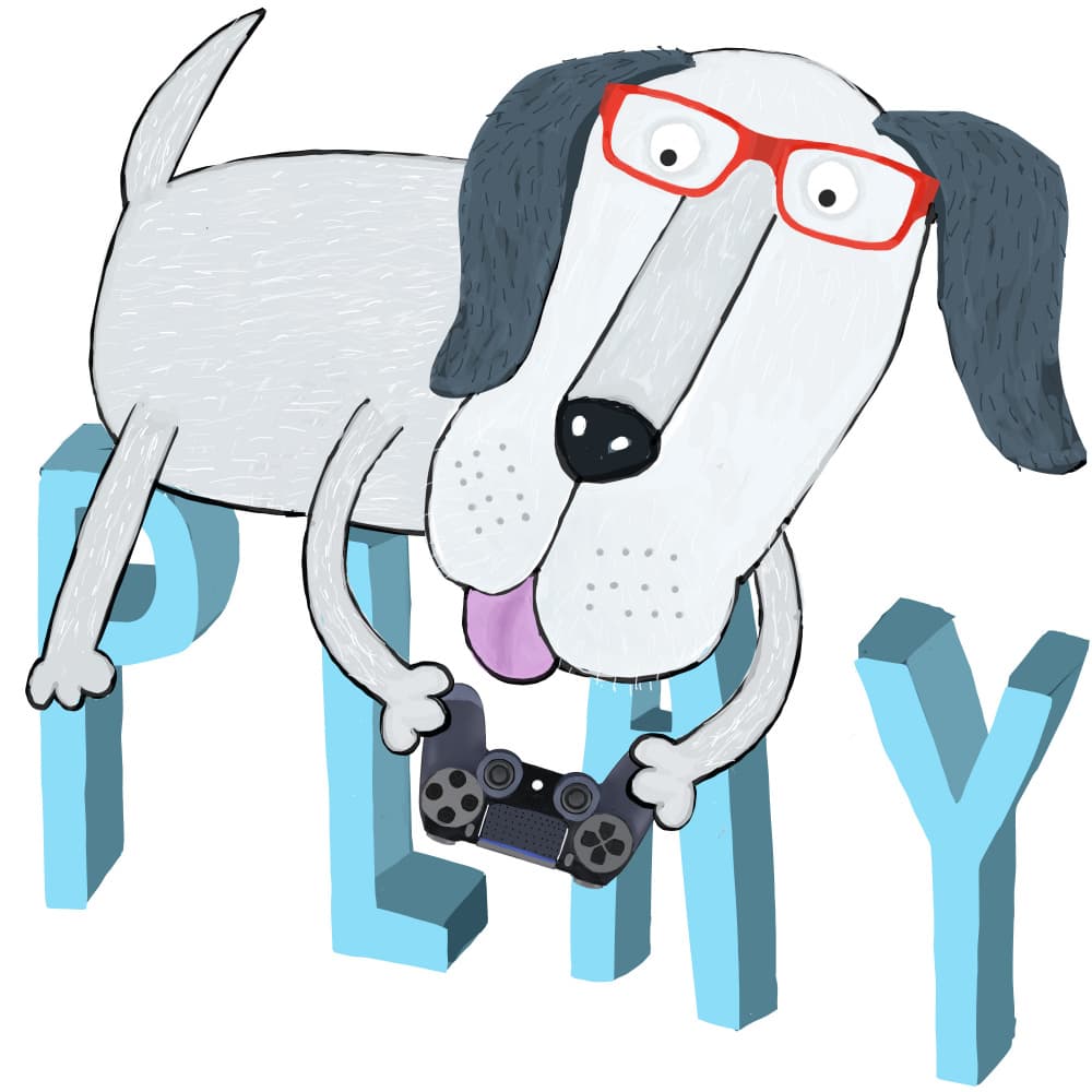 Dog Gamer Play by Carla Daly — canvas wall art