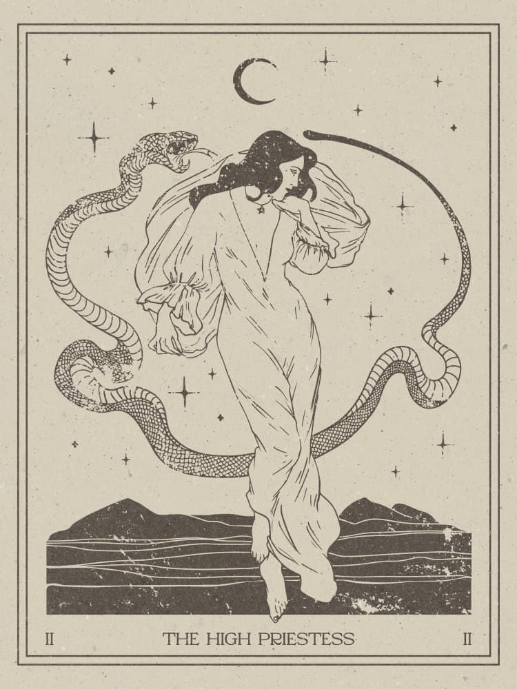 The High Priestess by NKTN — canvas wall art