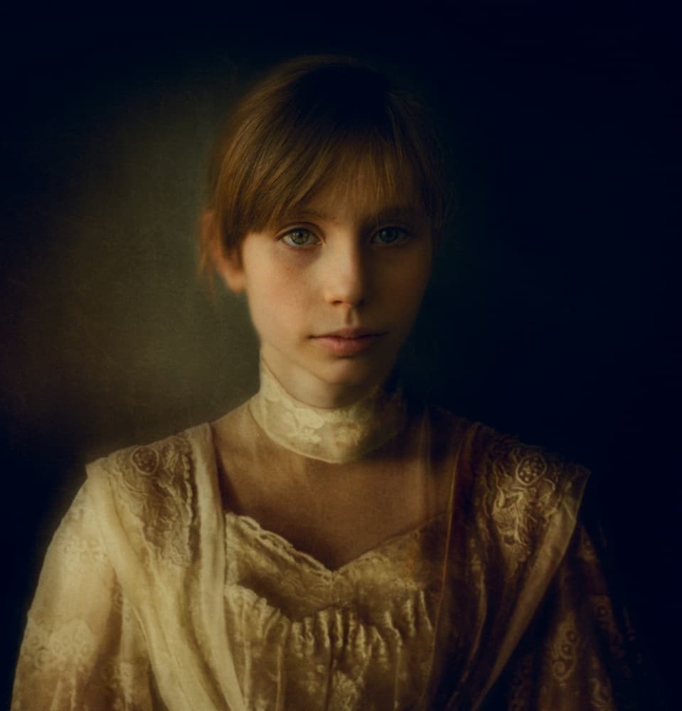 Pensive Girl's Gaze by Svetlana Melik-Nubarova — canvas wall art