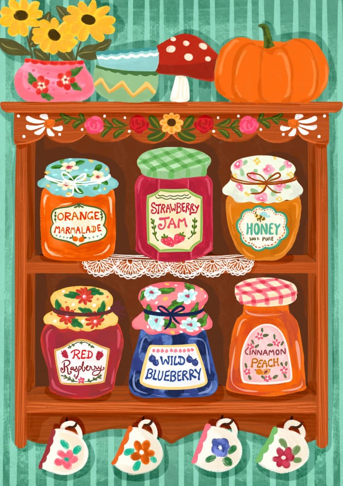 Autumn Pantry Delights by Nidhi Kachhadiya — canvas wall art