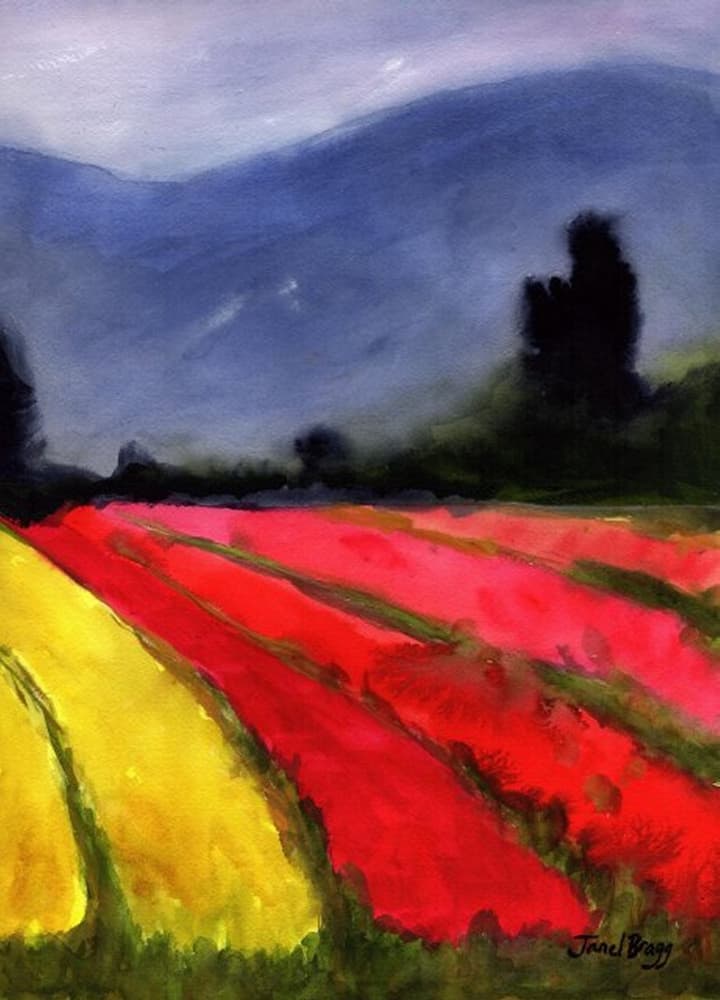 Vibrant Fields Landscape by Janel Bragg — canvas wall art