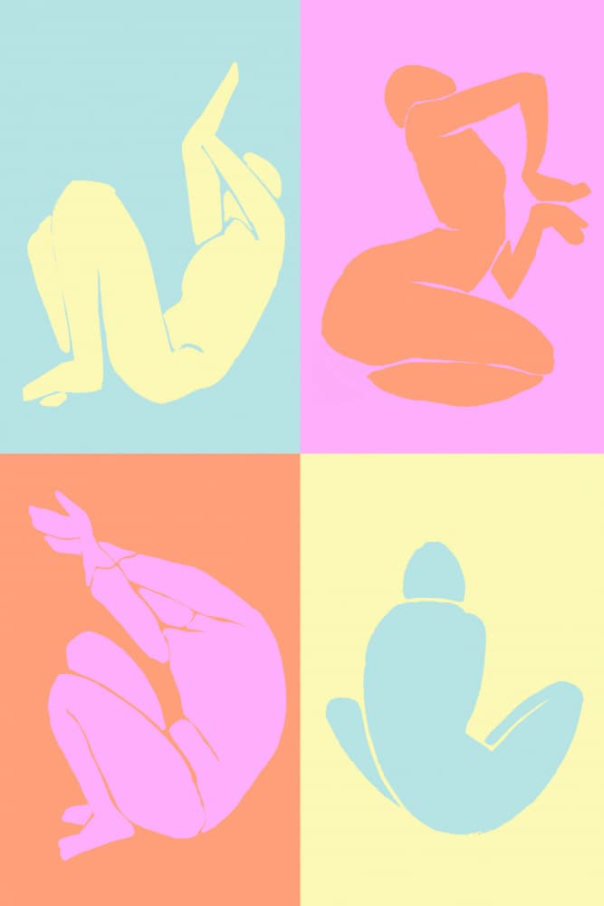 Colorful Abstract Figures by Treechild — canvas wall art