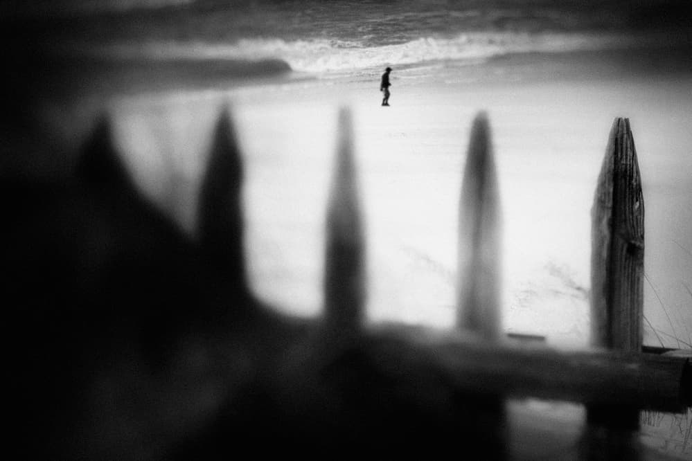Solitary Beach Figure by Rui Correia — canvas wall art