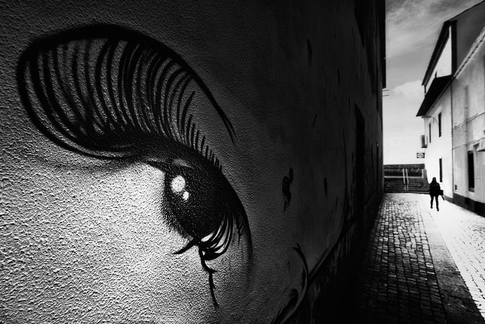 Lonely Eye Alleyway by Paulo Abrantes — canvas wall art