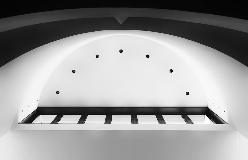 Minimalist Curved Archway by Hans-Wolfgang Hawerkamp — canvas wall art