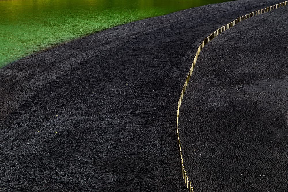 Green Water Black Curve by Eric Mattheyses — canvas wall art