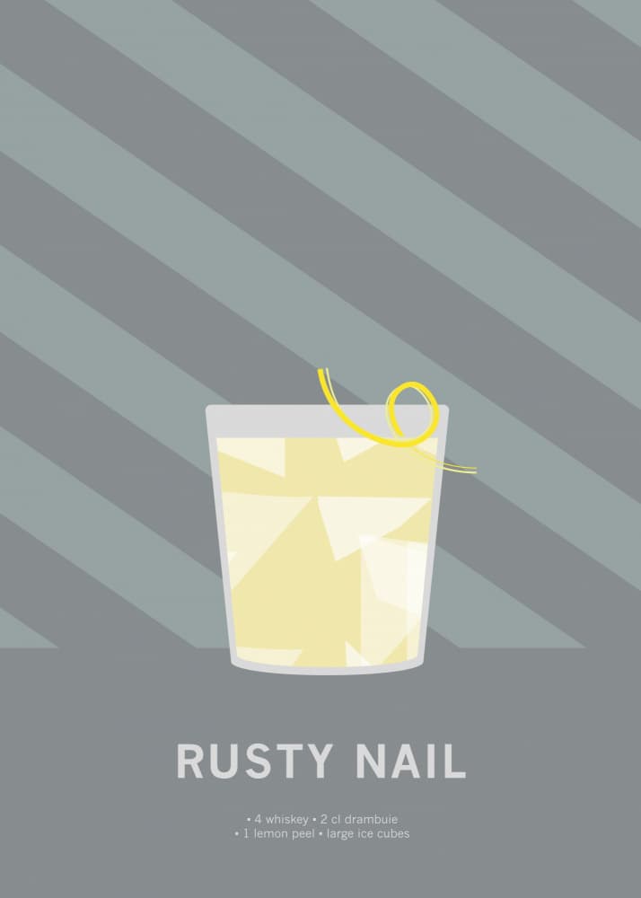 Minimalist Rusty Nail by Paperago — canvas wall art