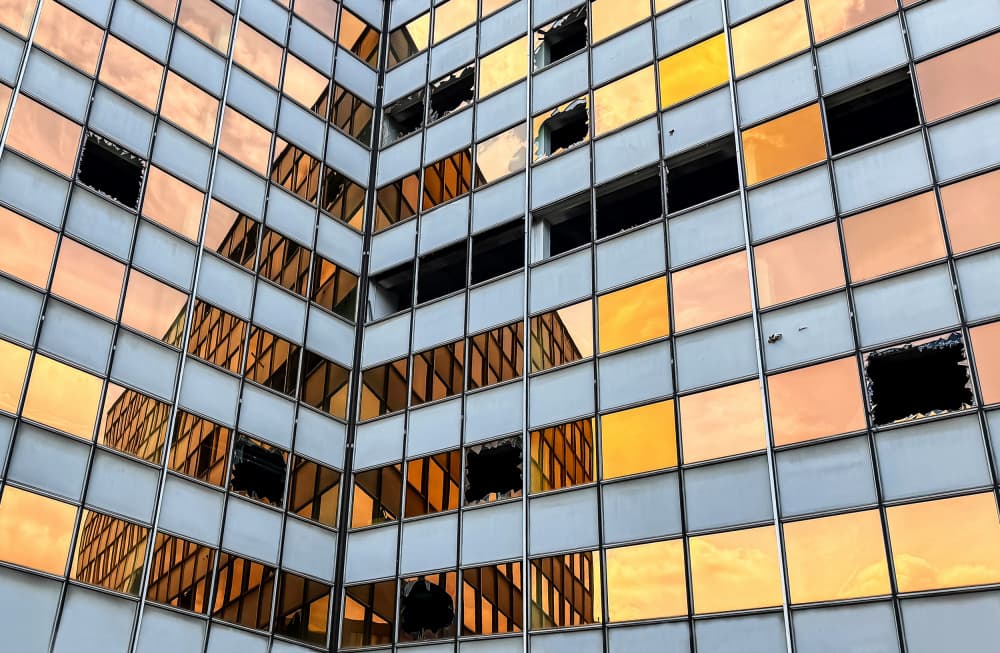 Golden Hour Facade by Lus Joosten — canvas wall art