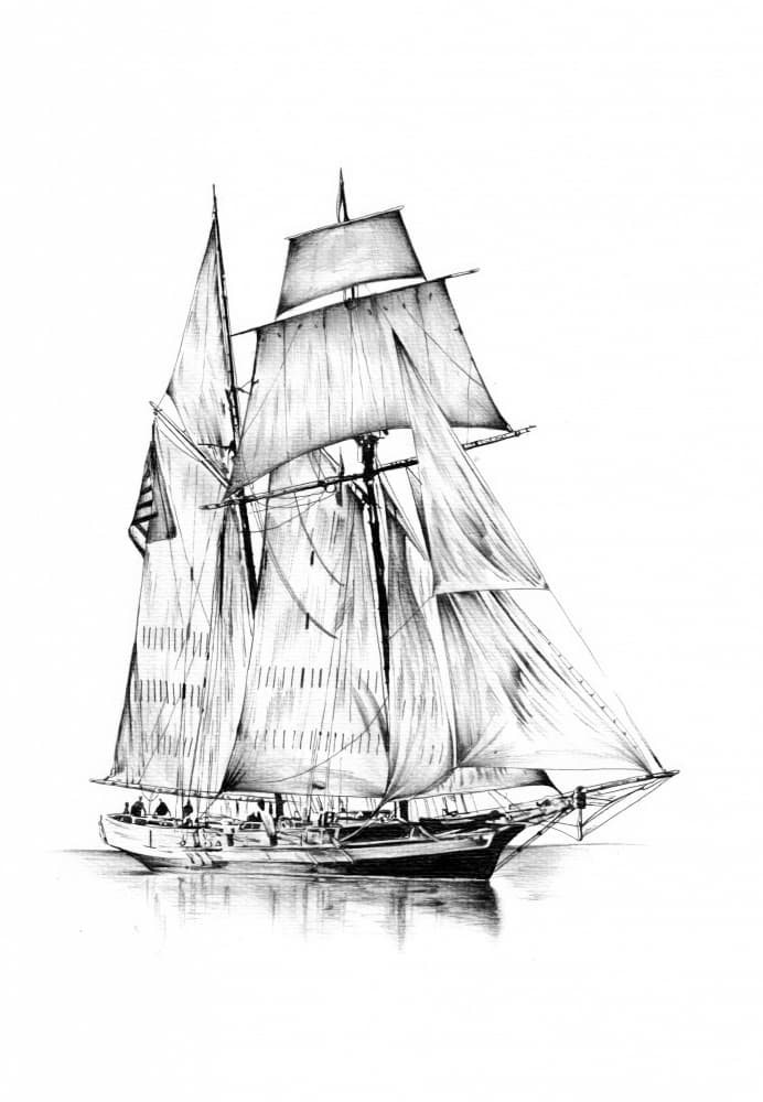 Tall Ship Reflection by Kulik — canvas wall art