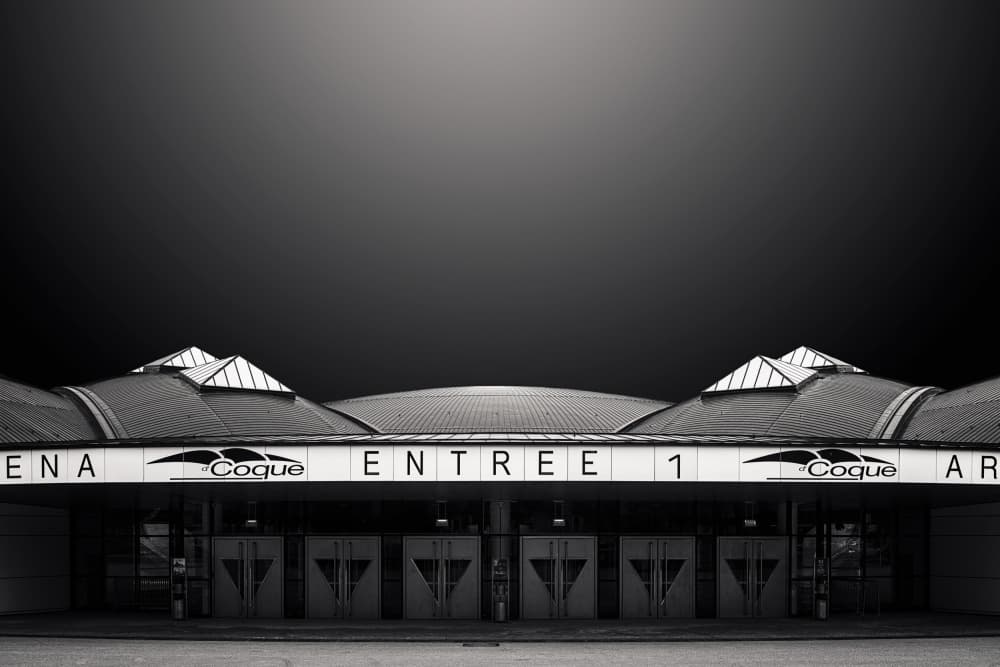 Modern Arena Entrance by Roland Weber — canvas wall art
