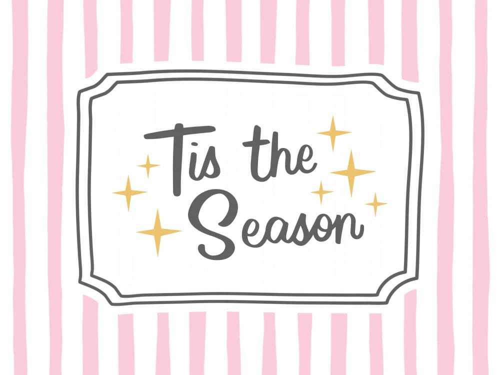 Tis The Season Stripes by Jolly and Dash — canvas wall art