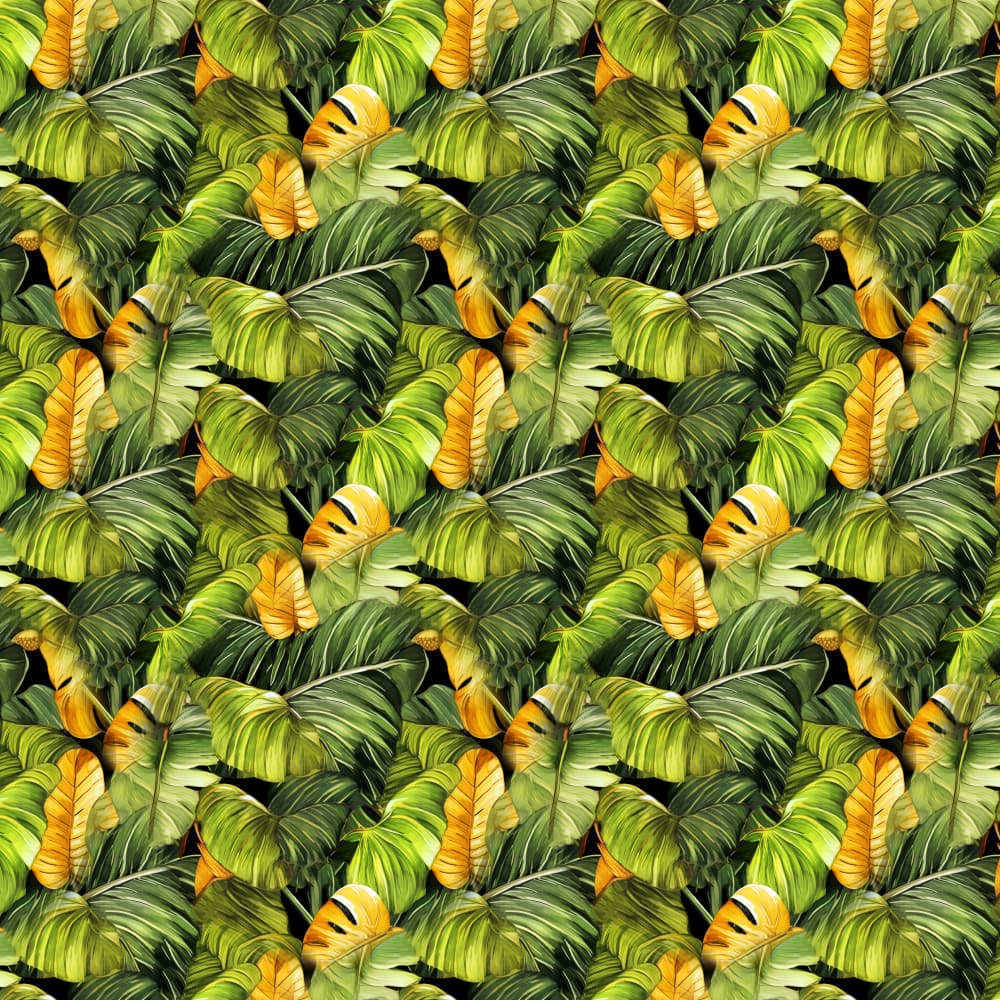 Lush Tropical Foliage by Justyna Jaszke — canvas wall art