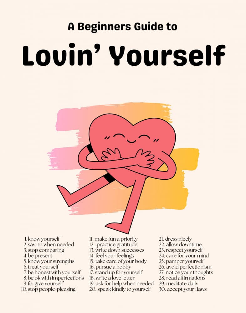 Loving Yourself Guide by Nazma Khokhar — canvas wall art