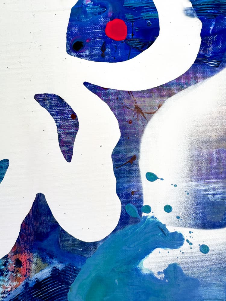 Bold Blue Abstract by Anna Viklund — canvas wall art